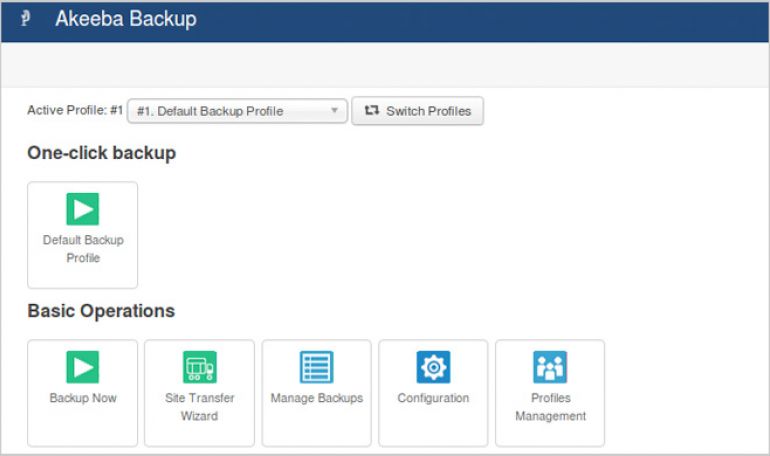 Seguretat per CMS - Akeeba backup